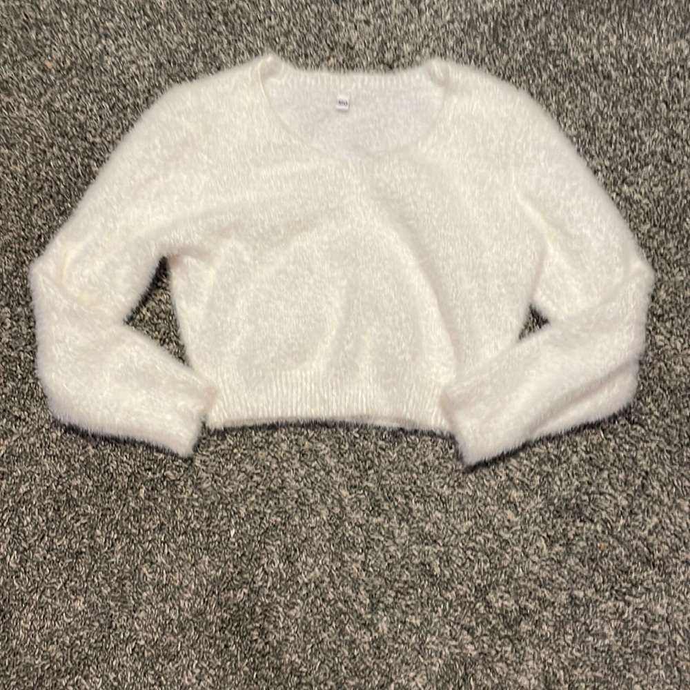 Sherpa cropped sweater